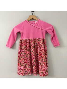 Hanna Andersson Floral Velour Dress